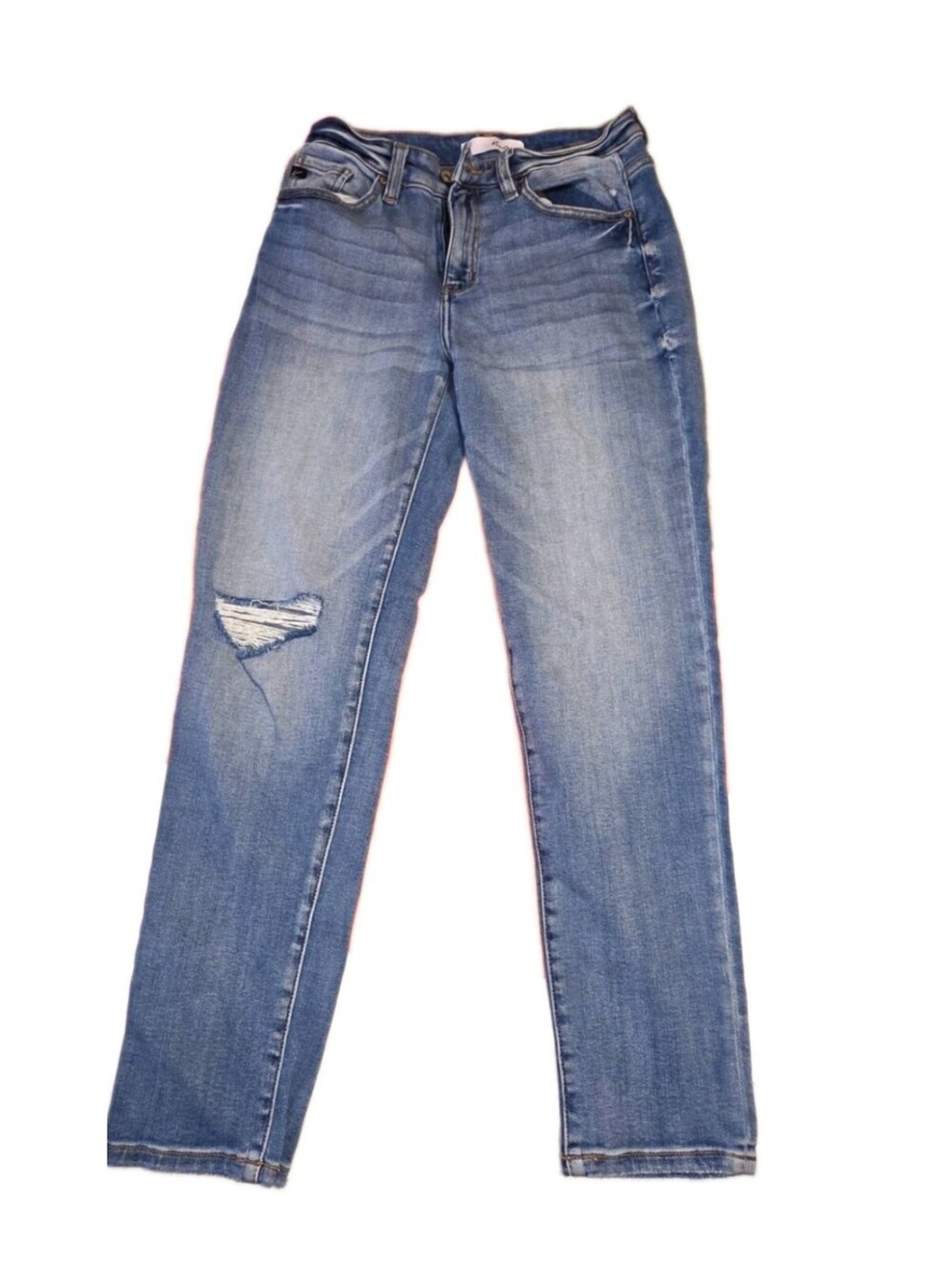 KAnCAn - Blue Women’s Distressed Stretch Skinny Jeans 5-Pocket - Size M